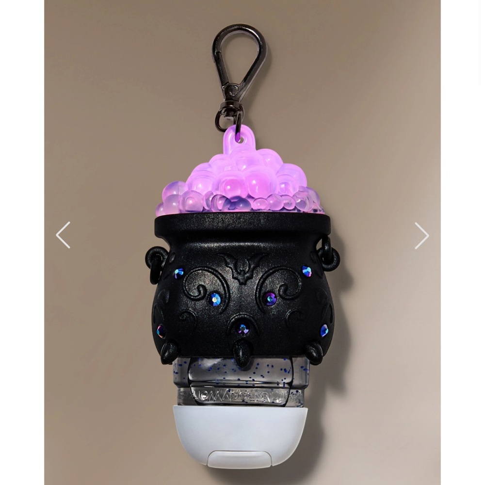 Black and Purple Cauldron Hand Sanitizer Holder